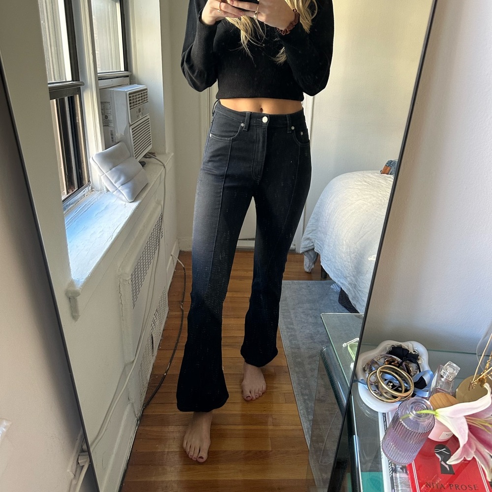 Black flare jeans